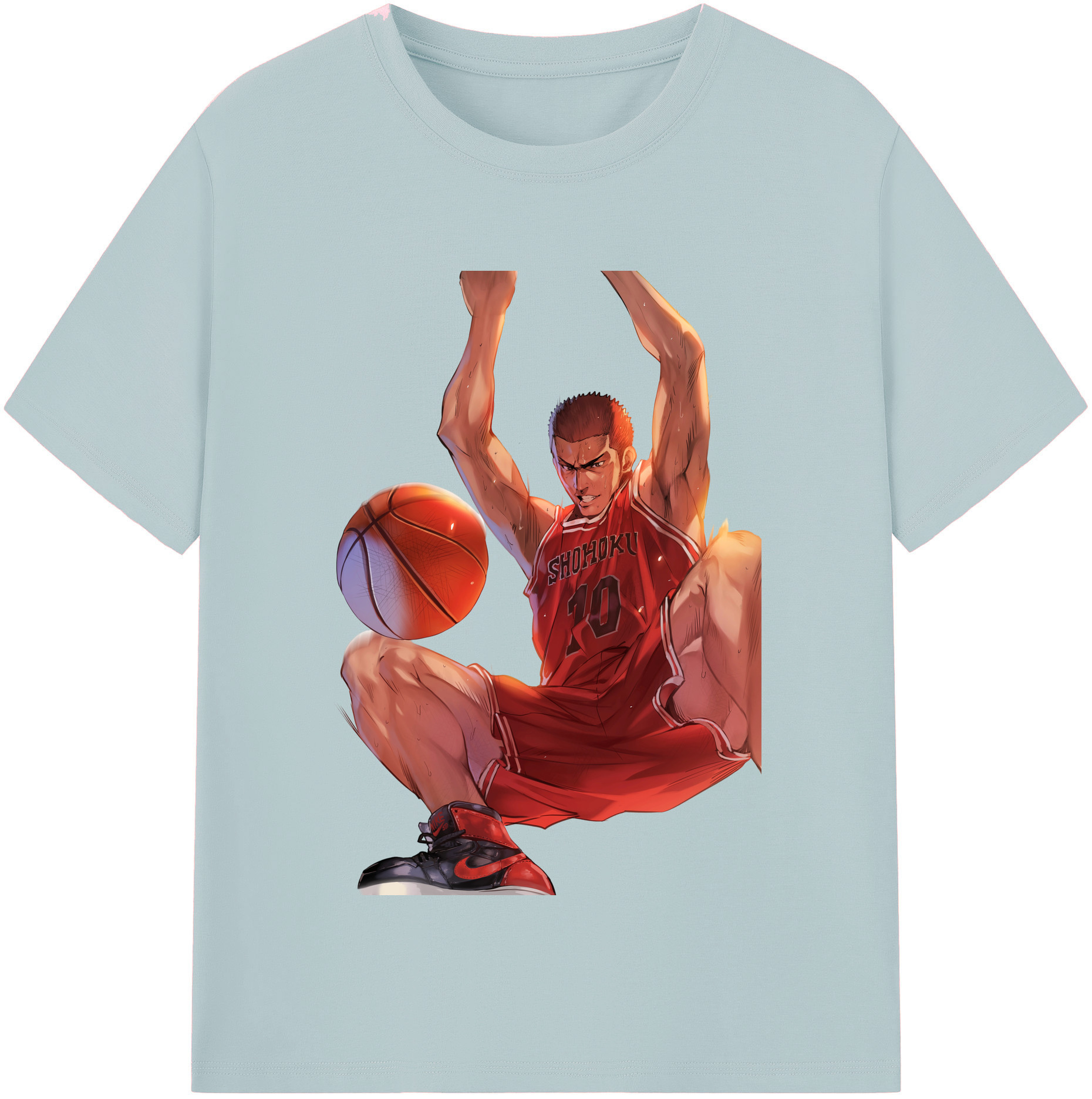 SLAM DUNK／スラムダンク 綿100％半袖Tシャツ（フロントプリント）